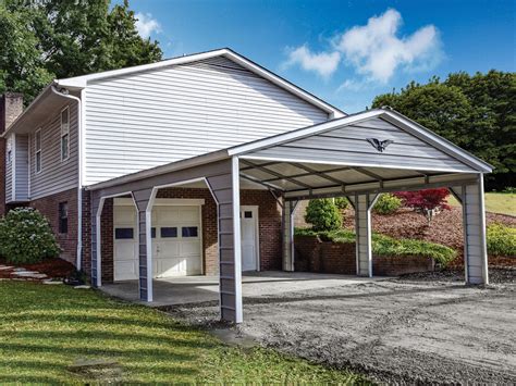 looking for a carport metal attached to house|carport attached to existing garage.